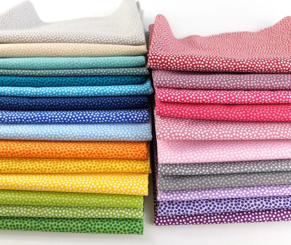 XXL Stoffpaket  ca. 500g Baumwolle DOTTY TUPFEN viele Farben 25 x 150 cm ÖkoTex - Bild 3 von 3