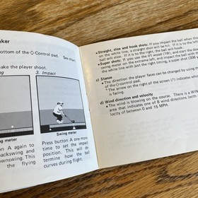 1985 Nintendo NES Golf Instruction Booklet Manual