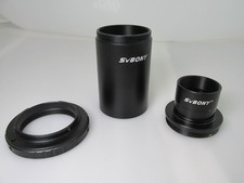 SVBONY T2 T Ring Adapter and T Adapter 1.25" Metal Telescope Black Extender