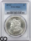 1879-S Morgan Silver Dollar Coin PCGS MS 63 ** Flashy PL Look!