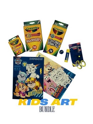 Crayola Kids Art Drawing Kit Blue Theme w/ Coloring Books Markers Crayons Set