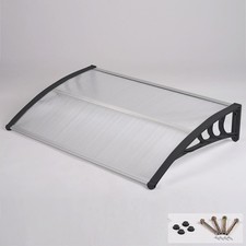 B Ware / Haustürvordach 120CM Pultvordach Tür Überdachung Kunststoff Vordach 7