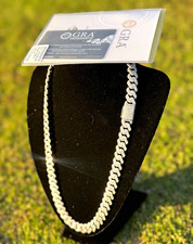 12MM Moissanite Cuban Link Square Cut Chain Gold Plated 22  