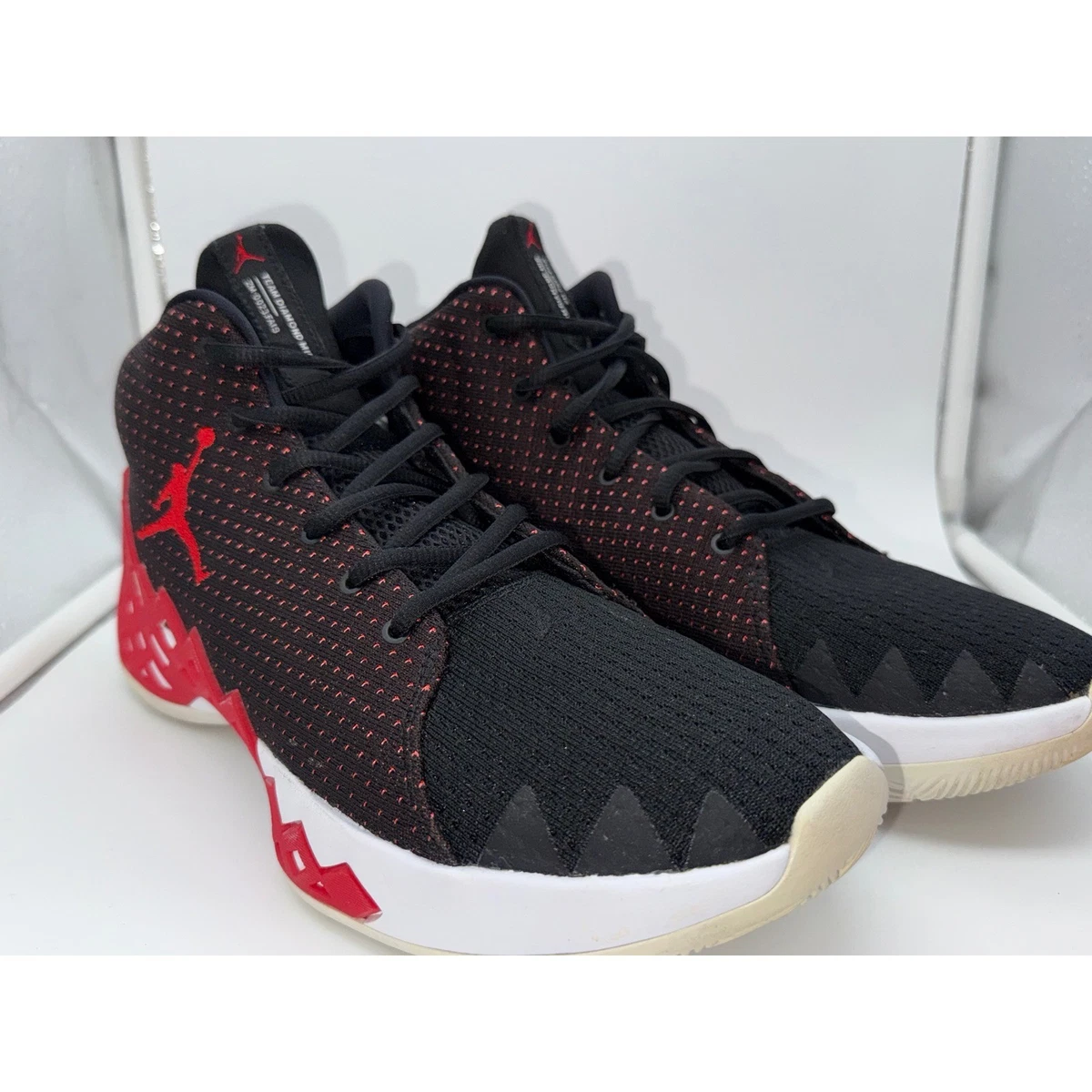 Jordan Jumpman Diamond Mid Black University Red for Sale