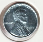 1943 WWII Lincoln Wheat Steel Penny Collectible US Collection Very Good War Coin