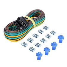  Trailer Wiring Harness Kit 4-Way Wishbone Style Y Style 18AWG Pure Copper 