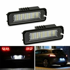 2x White Led License Plate Light For Volkswagen Vw Lupo Golfgti Mk4 Mk5 Mk6 Us