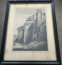 1822 Engraving LUIGI ROSSINI View of the Leftovers of the Rupe Tarpeja BEAUTIFUL