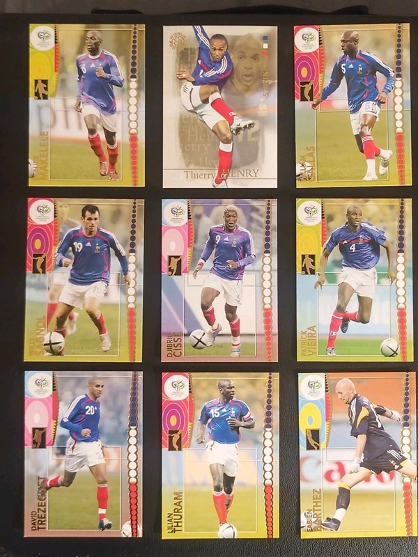 2004 Futera & 2006 PANINI FRANCE NATIONAL TEAM TREZEGUET THIERRY HENRY BARTHEZ 