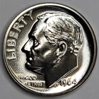 1964 Gem Proof  Roosevelt Dime 90% Silver