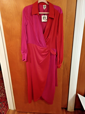 chinese dress ladies Donna Karan Women's Satin Midi Dress - Shadow Pink