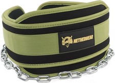 Dip Belt for Weight Lifting with 36  Heavy-Duty Steel Chain, One Size, Green