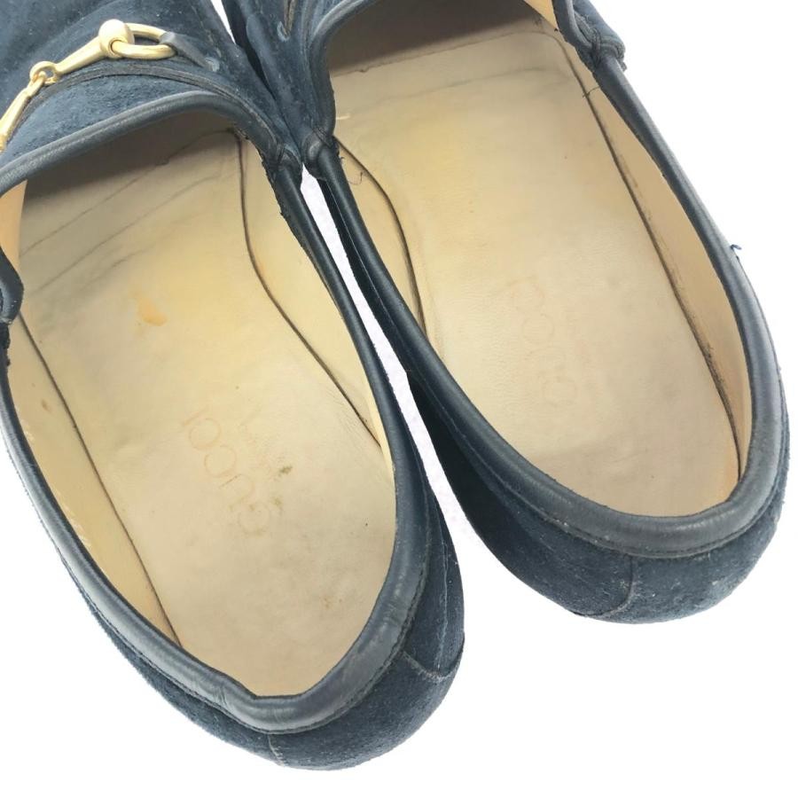 GUCCI Women's Loafers Horsebit Suede Navy Size:35.5/JP:22.5 135297K Authentic thumbnail 8