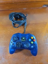 Tested Original Xbox OEM S Type Blue OG Controller with Breakaway Cable