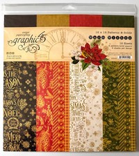 Graphic 45 Warm Wishes 12x12 Patterns Solids Paper Pack 4502490 Christmas NEW