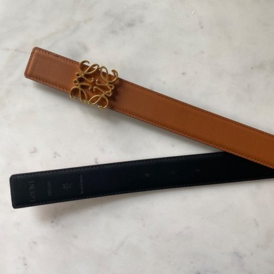 Authentic Loewe Reversible Anagram Belt Size 80cm
