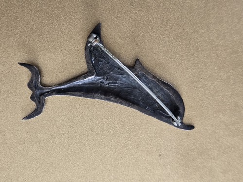Broche épingle dauphin sterling James Avery - détail gravé vintage J A retraité - Photo 8/14