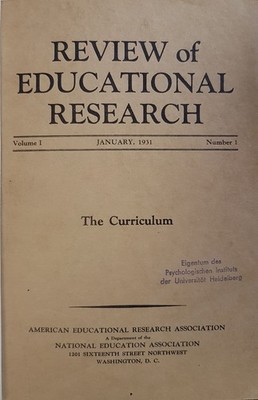 Review of Educational Research (39 vols./ 39 Bände) - hier vorhanden: Vol. 1 (19