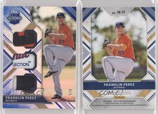 2018 Panini Elite Extra Edition Triple Materials Blue /5 Franklin Perez #TM-FP