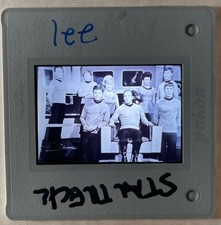 STAR TREK 35mm Film Slide The Cast on Set USS Enterprize