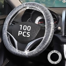100PCS Disposable Steering Wheel Covers, Disposable Steering Wheel Protector wit