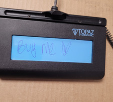 Topaz SigLite T-LBK460-BSB-R Signature Capture Pad W/Stylus/USB TESTED 