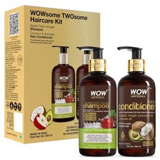 WOW Skin Science Apple Cider Vinegar Shampoo Coconut Avocado Oil Conditioner