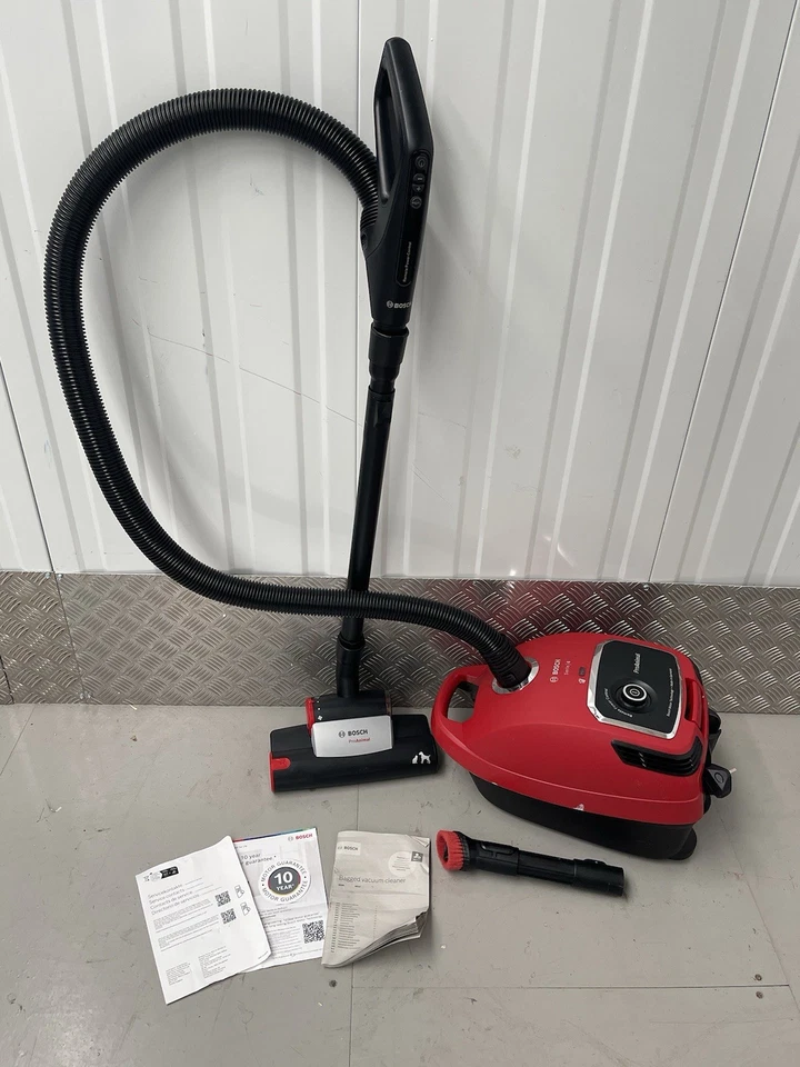 Bosch Serie 6 ProAnimal Vacuum Bagged Cylinder Hoover Cleaner Pet Turbo Red Home - Image 3 of 4