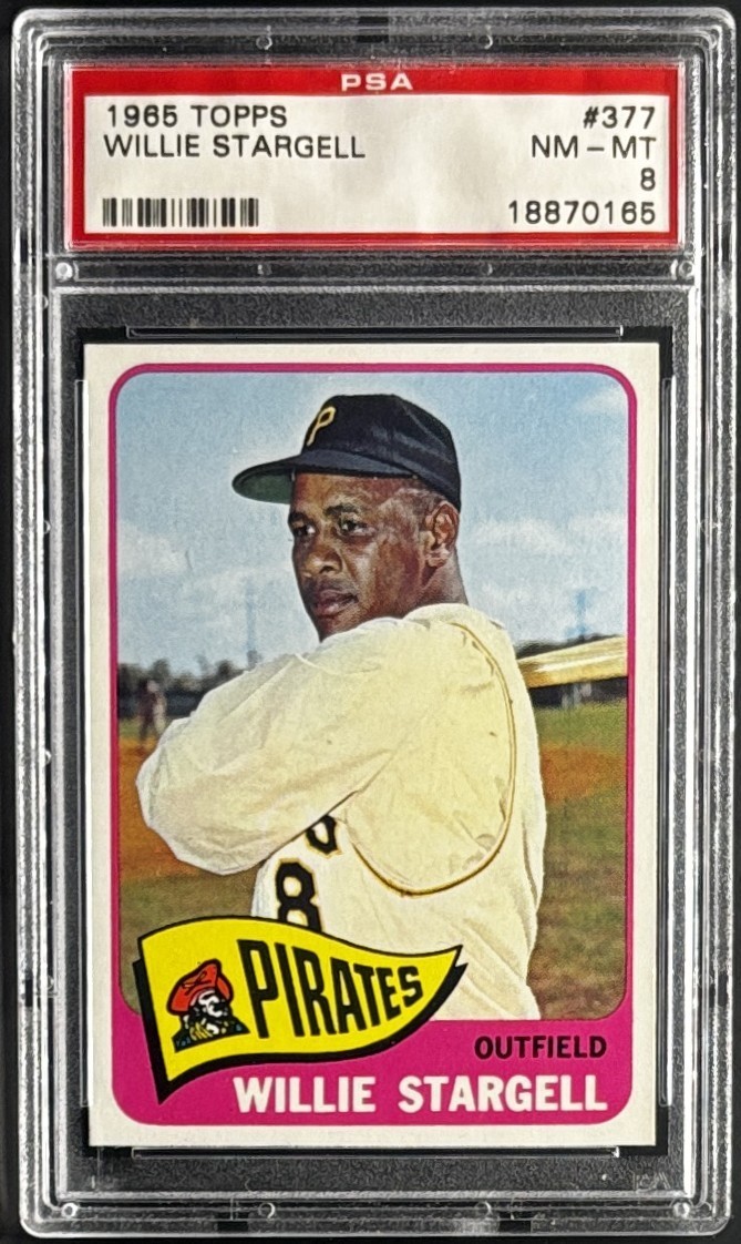 1965 Topps #377 Willie Stargell PSA 8 NM - MINT **Nicely Centered**