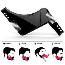 Men's Beard Styling Shaping Template Comb Barber Tool Line Up Trimming Guide NEW