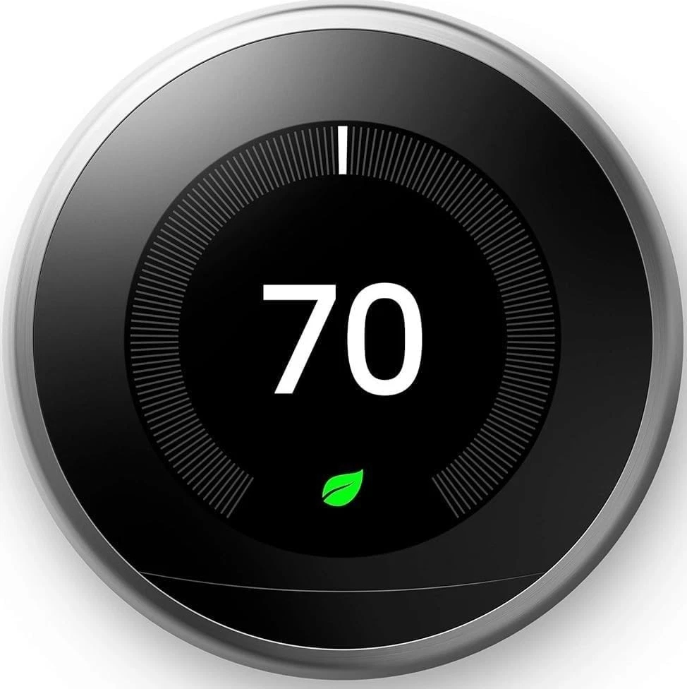 Google Nest T3007ES Wi-Fi Learning Thermostat - Stainless Steel