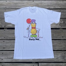 VTG PARTY NUT Caricature Funny Comedy T-Shirt Large Single Stitch Made In USA