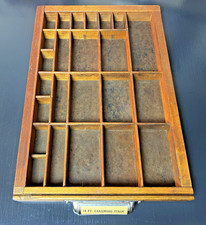 Vintage Wood Letterpress Type Drawer /Shadowbox/Printers Tray/ 16.5" x 11 1/8"