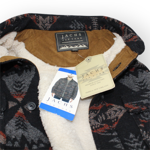 XXL Jachs Wolle Sherpa Jacke JacShirt Hausarbeit Scheune Arbeit Azteken Taschen kostenloser Versand NEU - Bild 7 von 21