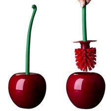 Toilet Brush and Holder Set, Cherry Toilet Brush Set, Cute Toilet Bow Brush w...