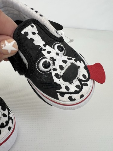 VANS Off the Wall Toddler Size 6 Spotted Dog Shoes Slip On Dalmatian New Cute! - Picture 9 of 9