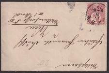 Hungary #9 1871-72 5kr rose on single franked cover PEST to Austria