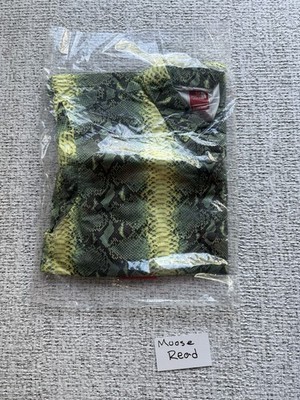 Supreme The North Face Mens Medium Snake Skin Taped Seam Coaches Jacket Green