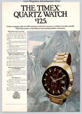 Timex Quartz Wristwatch Precision Watch Promo Vintage 1972 Advertisement