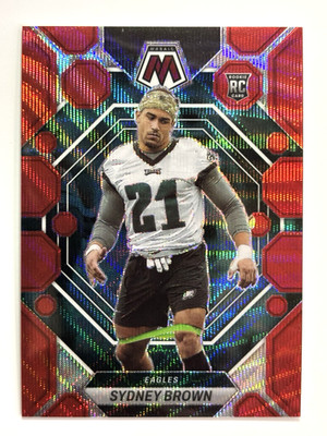 2023 Panini Mosaic #363 Sydney Brown Red Wave /9 Rookie Eagles