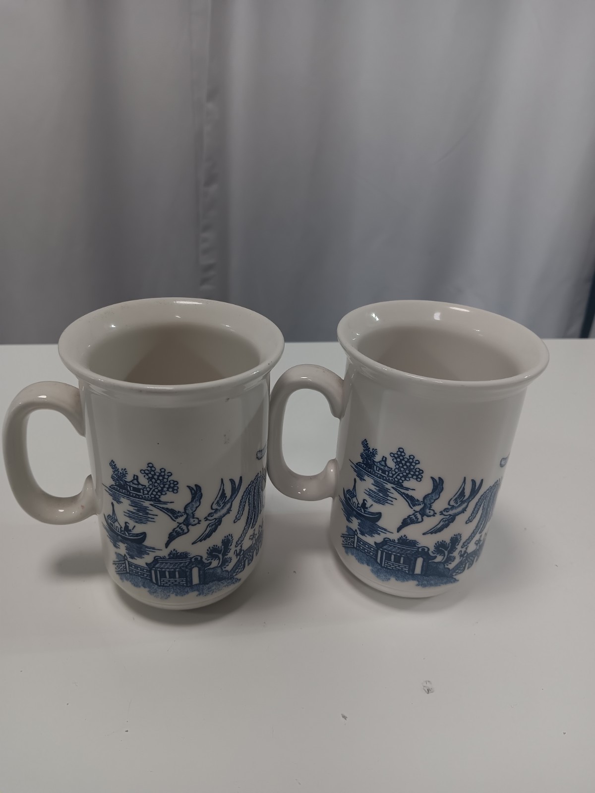 Vintage, English, Blue Willow 2pc Mug Set