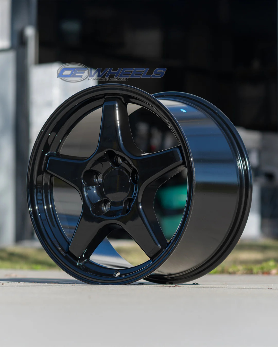 OE Wheels CV01-17095-5475-56B 17" Replica fits Chevrolet Corvette ZR1 Gloss Blk