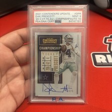 2021 Contenders Update Dak Prescott Champion Tickets Auto /5 PSA 9 Auto 10