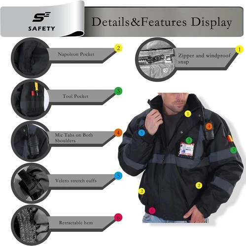 High Visibility Safety Jacket J2023 - size L - NEW image 4