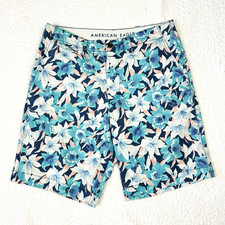 American Eagle Classic Shorts Mens 32W Floral Print Next Level Flex Hawaiian 9"