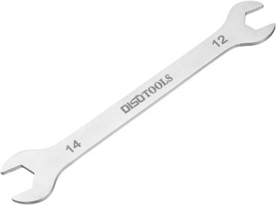 uxcell Thin Open End Wrench 12mm x 14mm Metric Sandblasting Plated 3cr13 Stainle