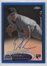 2012 Topps Chrome Rookie Auto Blue Refractor 16/199 Drew Pomeranz #155 Auto 4y4