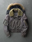 Vintage 1950s RCAF Type III Winter Flying Jacket Fur Hood Purple Faded Men's M