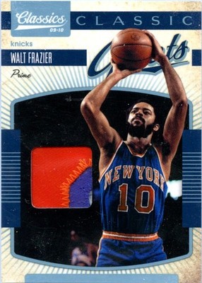 WALT FRAZIER 2009-10 PANINI CLASSICS PRIME GAME USED PATCH AUTO SP 8/10 KNICKS