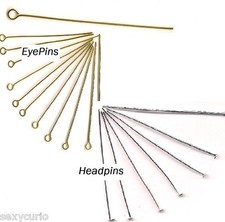 Head Eye Pins Both Wire Findings Earring Jewelry Bead Making 50mm 2 Inches